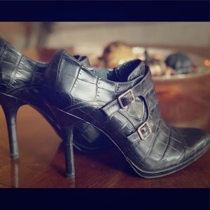 Croc Embossed Ralph Lauren “Latisha” Booties